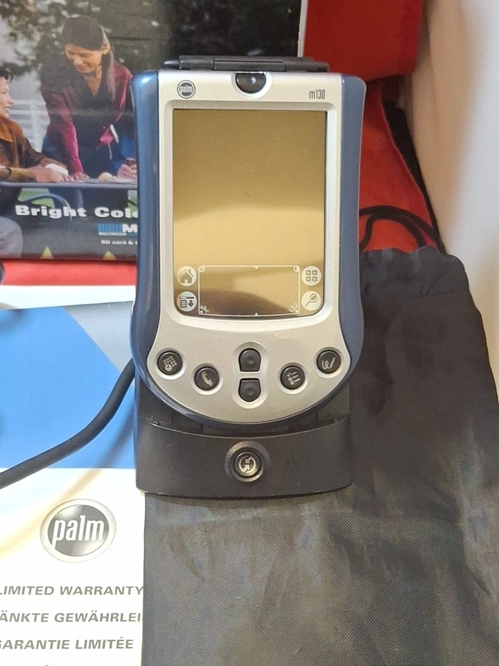 Palm m130 PDA, boxed with Documentation, USB hotSync cradle - Image 2 of 4