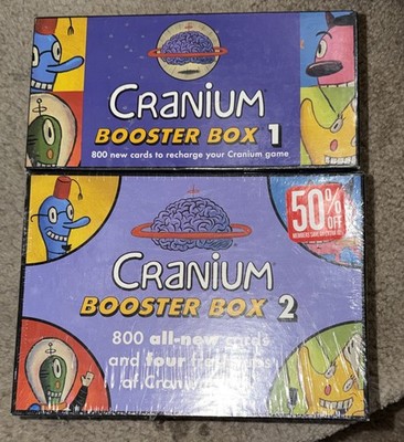 Cranium Booster Box 1 & 2 Expansion Set 800 Cards 4 Tubs of Clay (Lot of 2) New