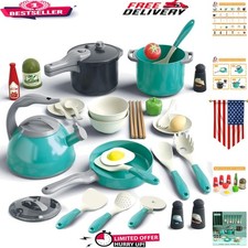 Interactive 32-Piece Kids Kitchen Toys Set - Develop Skills Creativity
