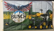 Busch Light Beer USA Farmer Bald Eagle 3x5 Ft Flag Banner Mancave Wall Decor