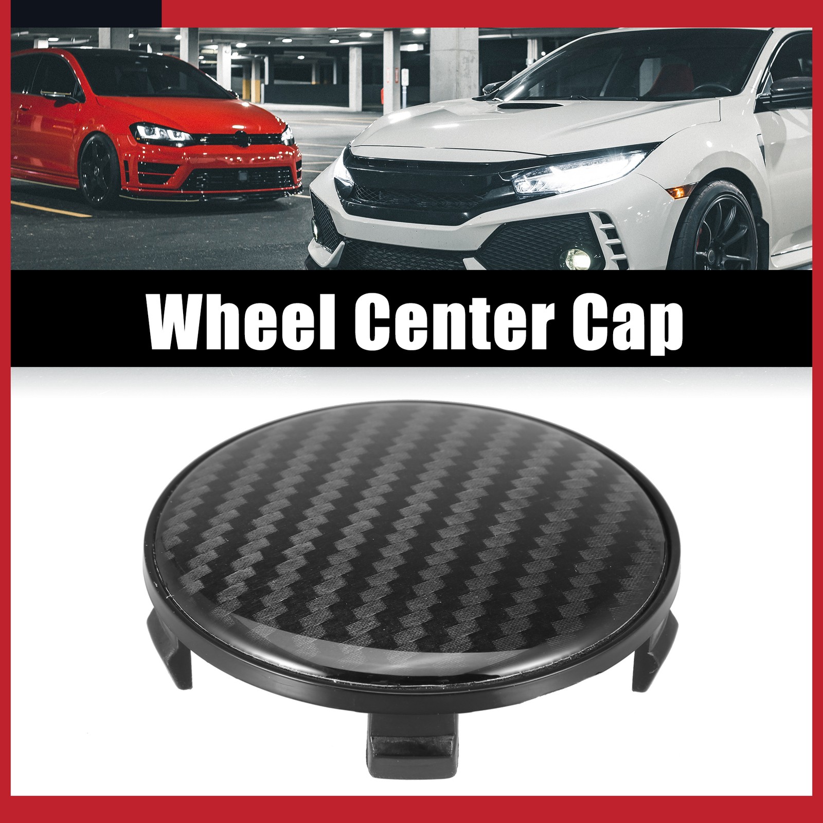 Universal 67mm 68mm Car Wheel Center Hub Caps Hubcaps Covers Black Pack of 4