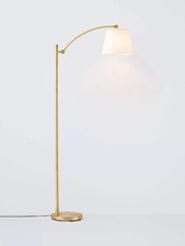 John Lewis Swing Arm Floor Lamp, Matt Gold