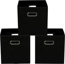 storage bins Cubes, Fabric Cube Organizer with Handle, Foldable Cube Bins