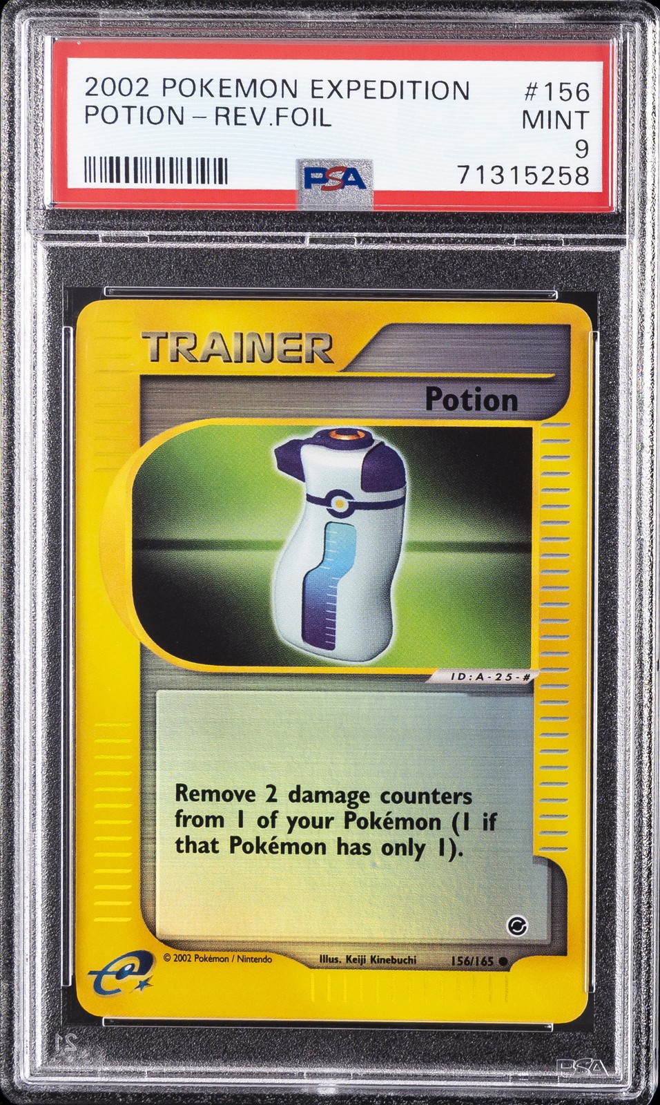 2002 POKEMON EXPEDITION #156 POTION-REVERSE FOIL PSA 9