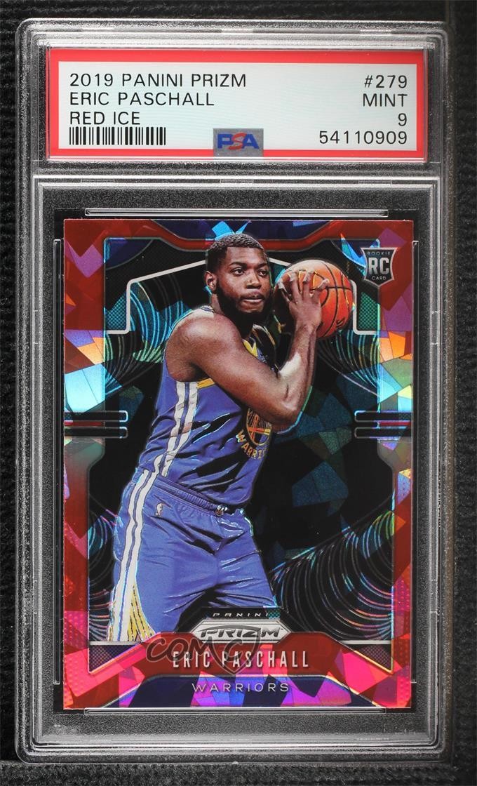 2019-20 Panini Prizm Rookie Red Ice Prizm Eric Paschall #279 PSA 9 MINT 7wf