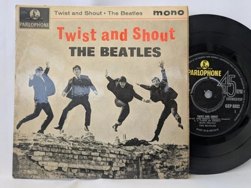 THE BEATLES - TWIST AND SHOUT - 1N/2N UK 1963 1st Press 7" VINYL MONO EP EX/EX