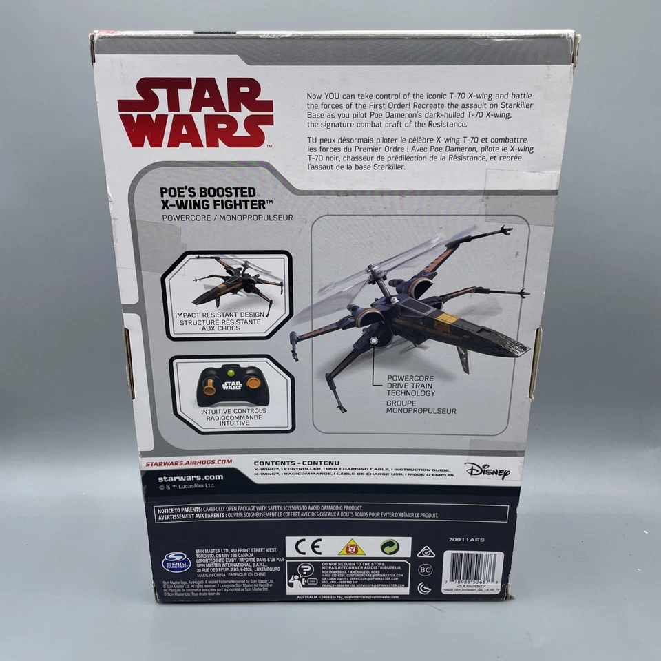 RARE Air Hogs Star Wars Poe Dameron X-Wing Drone RC Vehicle with Controller NEW - Image 4 of 4