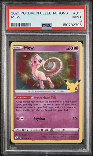 2021 POKEMON CELEBRATIONS #011 MEW PSA 9