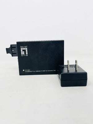 LEVELONE FVT-2001 RJ45 TO SC FAST ETHERNET MEDIA CONVERTER - FREE SHIPPING