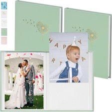 2 Pack 4x6 Small Photo Album Holds 72 Vertical Pics, Wedding Baby Travel Book