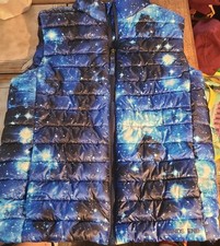 Lands End Youth Vest Size L 10-12 Space Galaxy Theme