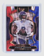 2025 Panini Select #65 Jordan Addison Black and Red Prizm Shock