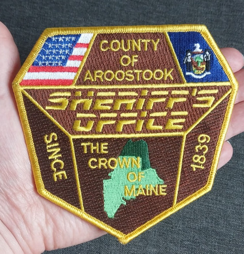 Obsolete County of Aroostook Sheriffs Office Crown of Maine VTG Collectors Patch