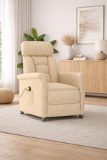 Elektrischer Massagesessel Creme Relaxsessel Fernsehsessel Liegesessel