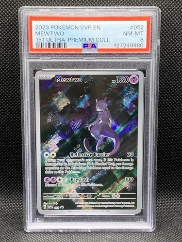2023 Pokemon SVP EN 151 Ultra Premium Collection #052 Mewtwo PSA 8 NM-MT