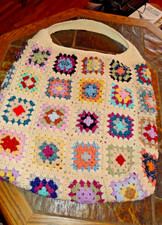 Tasche, gehäkelt, Handarbeit, Granny Squares, bunt, groß, neu, ungefüttert