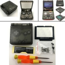 NEW Clear Black Shell Housing Case Cover For Nintendo Game Boy Advance SP GBA SP