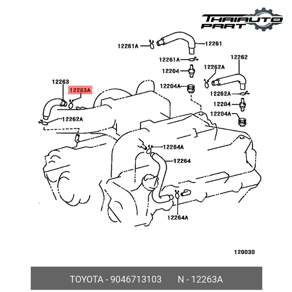 JUEGO DE CLIPS MANGUERA VENTILACIÓN TOYOTA RAV4 CAMRY HIGHLANDER Foto 2 de 4