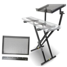 AxcessAbles Dual Piano Keyboard Stand with 2nd Tier   X Style Tray and Stand