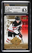 2021 Upper Deck Team Canada Juniors High Gloss 11/25 Jordan Spence CSG 8.5 s5q