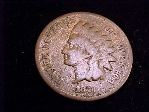 1873 Indian Head Cent,  Closed 3 type, Good Grade