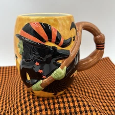 Certified International Susan Winget "Witch" Halloween 3D 5" Mug - 22oz