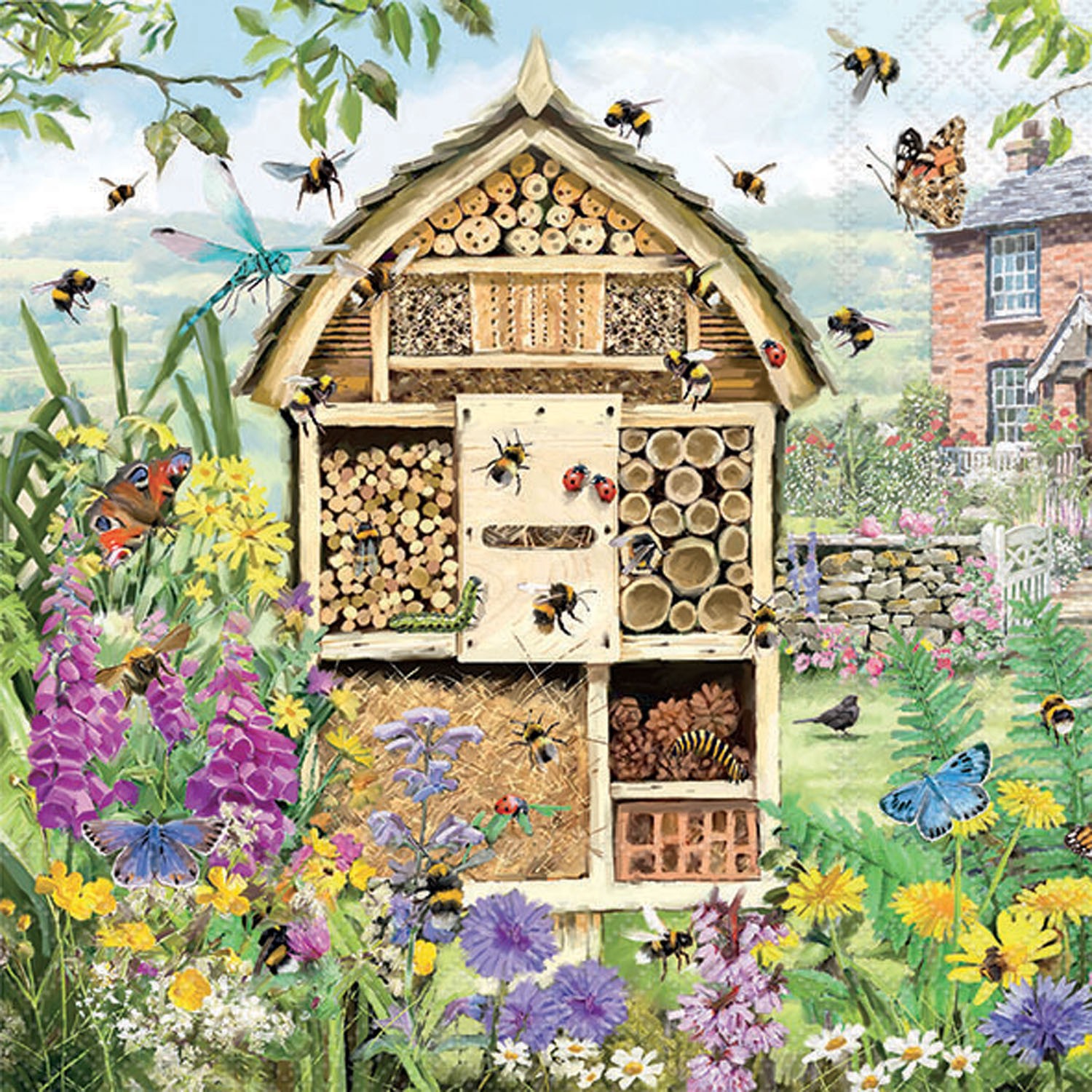 Honey Bee Paper Napkins 3 Ply Tea Party Bee House Hotel Serviettes Decoupage x20