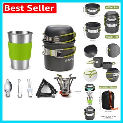 Essential 10-teilige leichte Kochausrüstung - Ideal für Backpacking und Camping