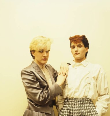 David Sylvian and Steve Jansen of Japan in London England in 1982 Old Photo