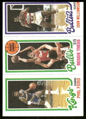 1980-81 Topps Phil Ford / Reggie Theus / John Williamson TL #43 / 127 / 252