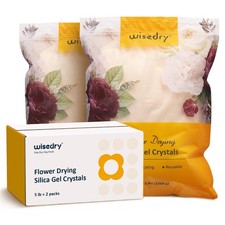 wisedry 10 LBS Silica Gel Flower Drying Crystals, 2 Packs of 5 LBS, Fine Crys...