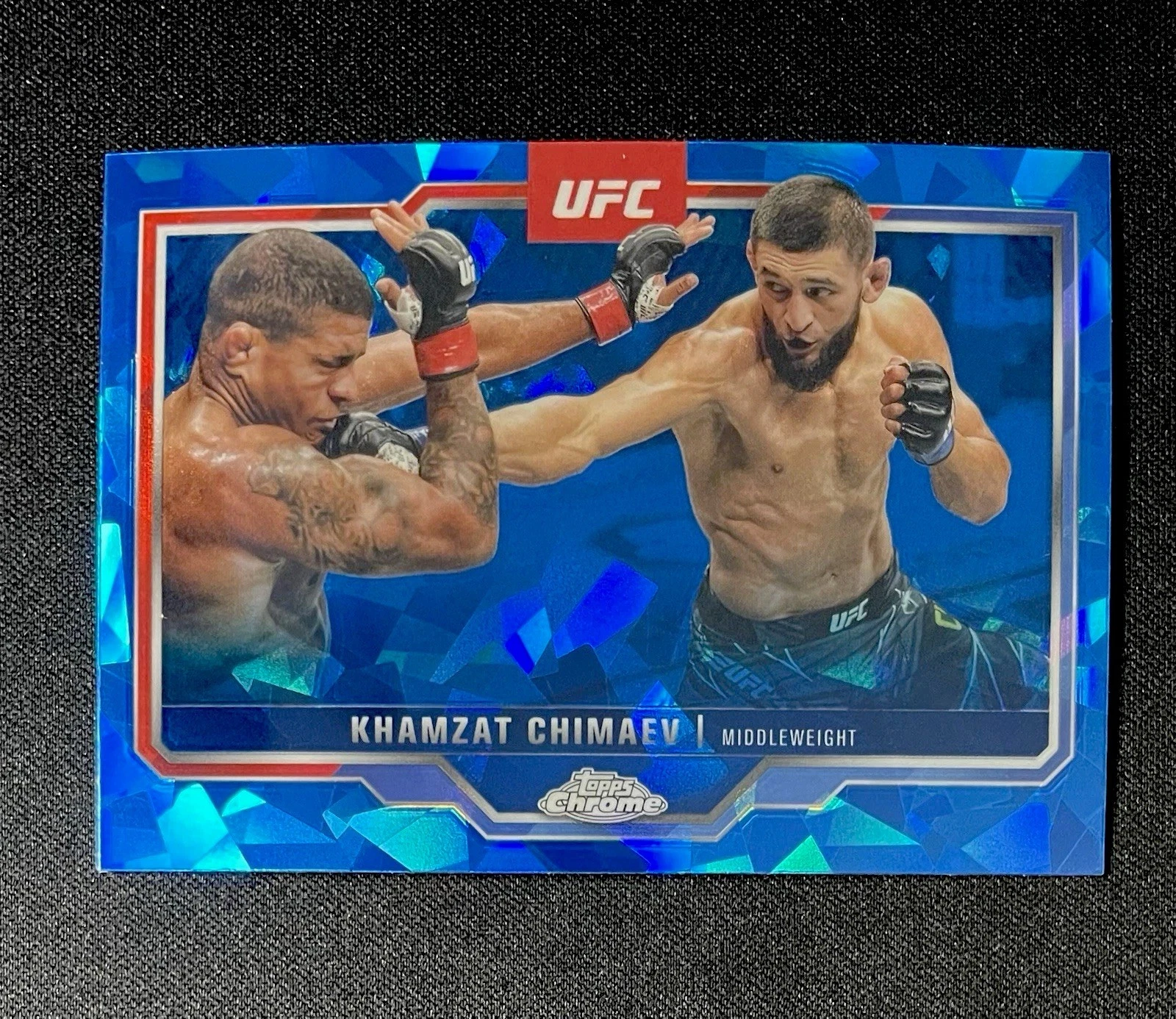 2025 Topps Chrome Sapphire UFC Khamzat Chimaev #102