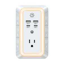 Multi Plug Outlet, USB Wall Charger, Surge Protector, 7 Outlet Extender with ...