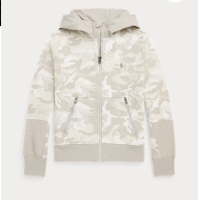 Polo Ralph Lauren camouflaged logo zip Hoodie Beige Stone Camo