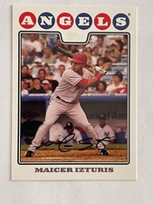 2008 TOPPS MAICER IZTURIS #87 3B LKOS ANGELES ANGELS BASEBALL CARD