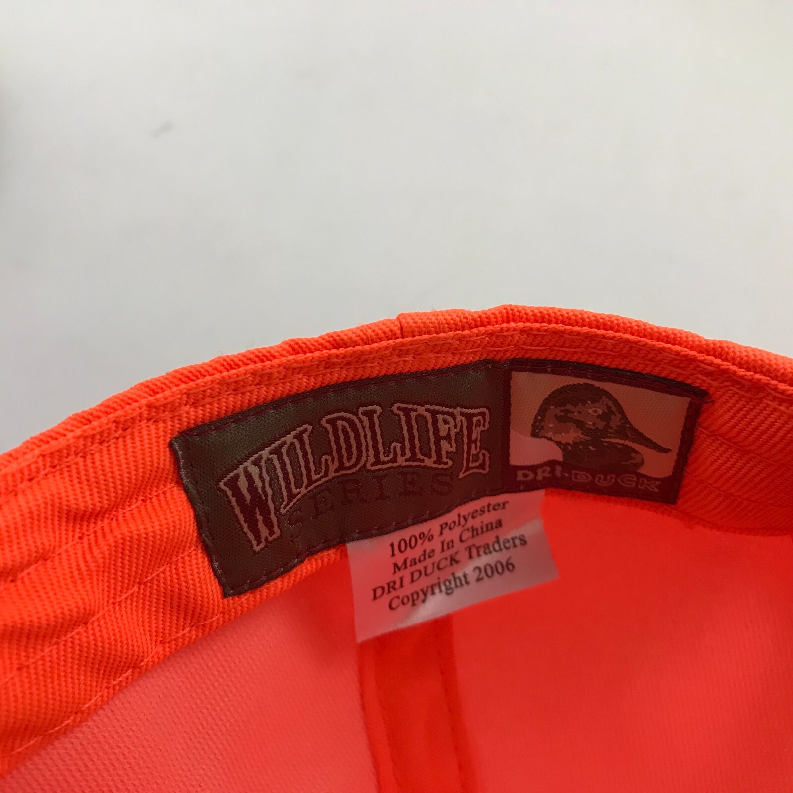Concrete Cutting Hat Cap Strapback Orange Black High Visibility Hunting Adult