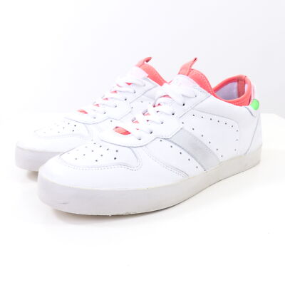 D.A.T.E Sneaker Turnschuhe Leder Weiß Neon Gr. EUR 40