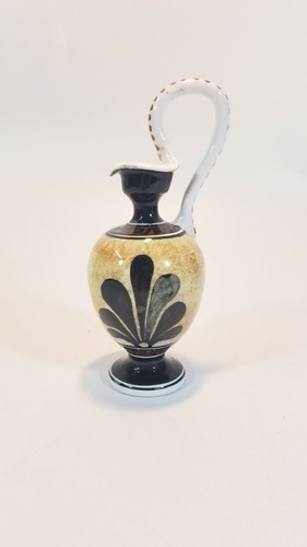 Greek Pottery Kutahia Athens Hand Made Greek Art Ceramic Handle Vase 7'' Tall - Picture 3 of 11