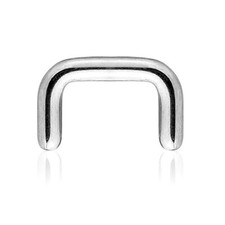 STEEL SEPTUM KEEPER U SHAPED PIERCING HIDE IT RETAINER HIDER SHORT 1.2MM - 2.4MM