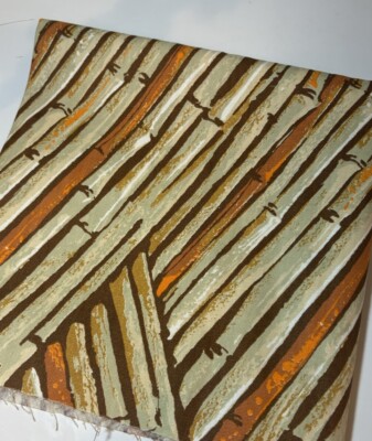True VTG 1950s 1960s Mid-century Mod Abstract Funky Fabric Upholstery MCM 50s
