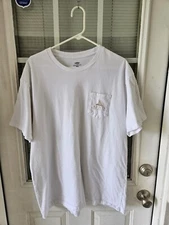 Men’s white Aftco Tshirt graphic tee With Front Pocket size XXL