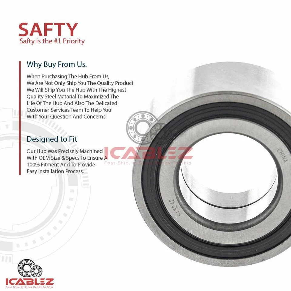 [DELANTERO (cantidad 2) y trasero (cantidad 2)] Cojinete para Audi 5000 Quattro 1986-1988 modelo AWD Foto 4 de 4