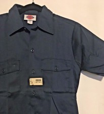 Men's Dickie's Short Sleeve Work Shirt 1575N Navy Blue NEW Small