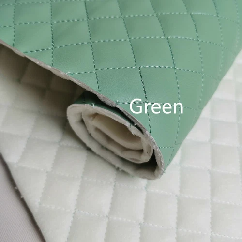 Luxury Quilted PU Leather Car Upholstery Fabric Diamond Argyle Sewing Material - Picture 11 of 43