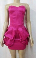 Let’s Fashion Women’s Pink Strapless Party Cocktail Dress Sz XS NWT # A