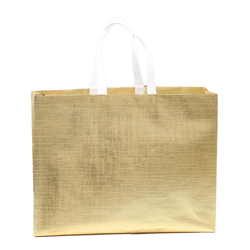 Bolsa de Compras, Bolsa de Regalo, Bolsa Reutilizable Laminación Metálica Estuche de Lujo de 100 Foto 4 de 4