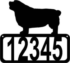 Clumber Spaniel Dog House Address Sign - Made in USA
