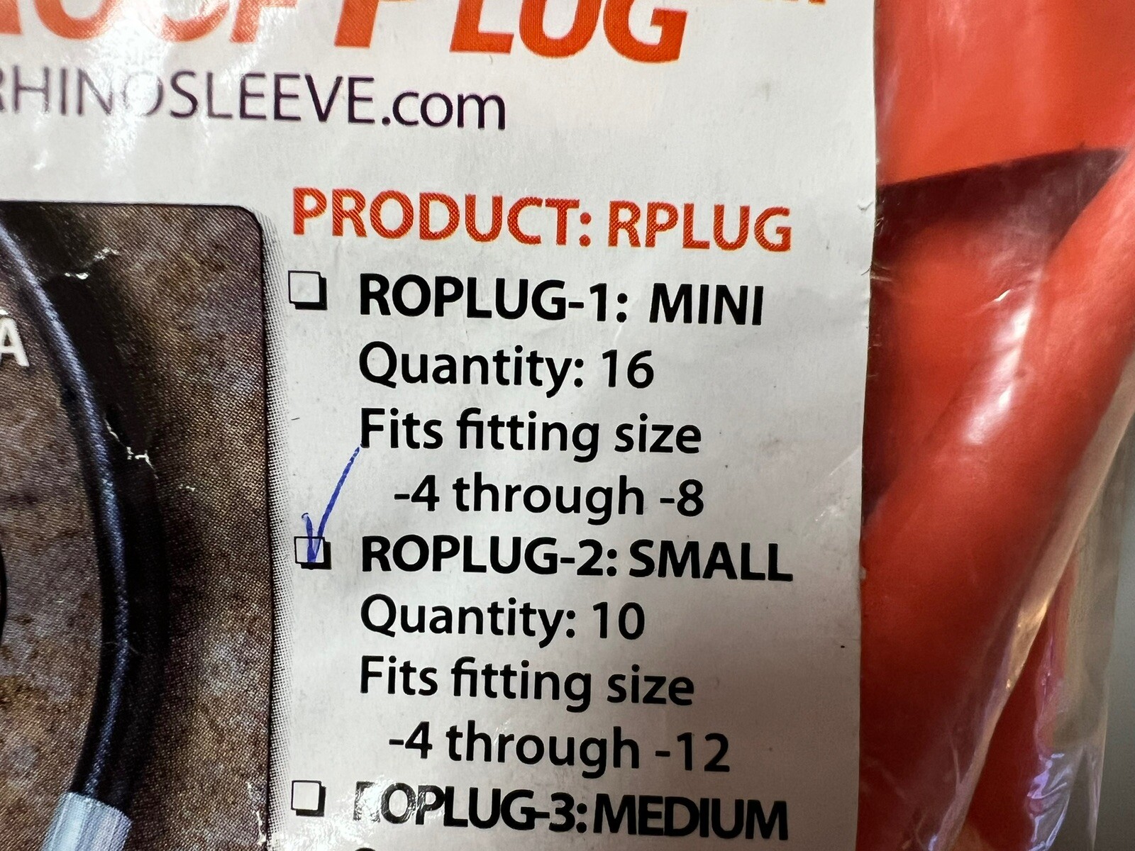 SRM Industries ROPLUG2 Small Orange Rhino Drip Proof Plug Fits Fitting