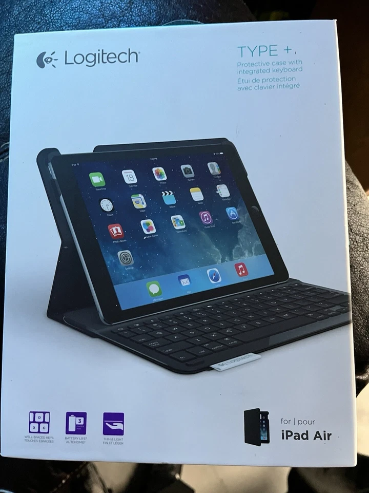 iPad Keyboard Case Logitech Bluetooth LED  Keyboard Hard Case Type + - Image 3 of 4