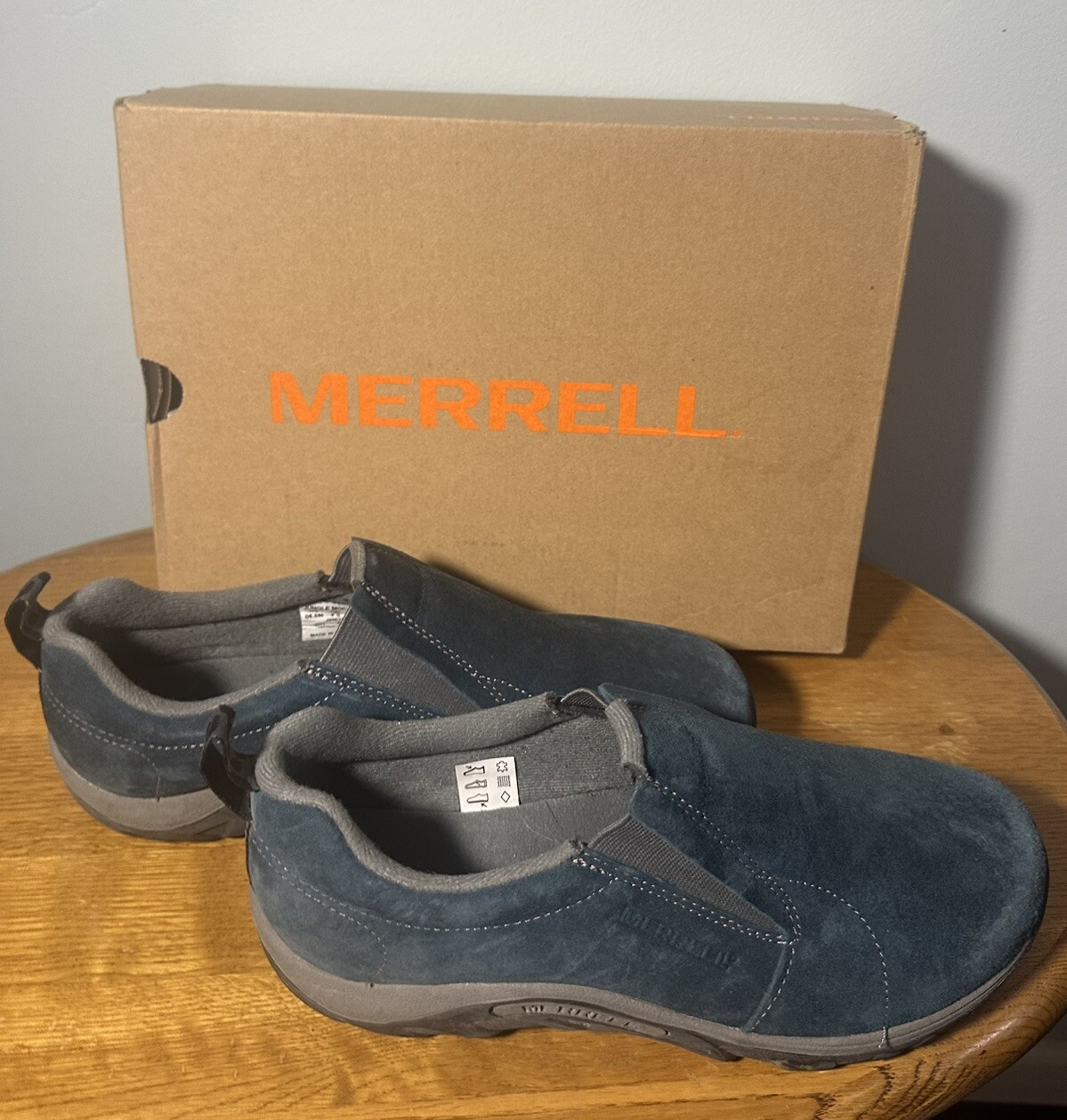 Mocassino casual Merrell bambino Jungle Moc India inchiostro scamosciato slip on scarpa blu taglia 6 5